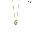 Diamond pear necklace