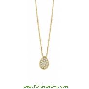 Diamond pear necklace