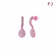 Diamond pear shape drop earrings