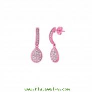 Diamond pear shape drop earrings