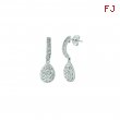 Diamond pear shape drop earrings