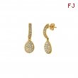 Diamond pear shape drop earrings
