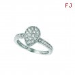 Diamond pear shape ring