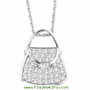 Diamond Purse Pendant Necklace