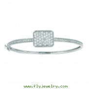 Diamond rectangular bangle
