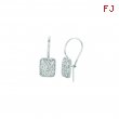 Diamond rectangular shape earrings