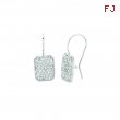 Diamond rectangular shape earrings