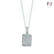 Diamond rectangular shape necklace