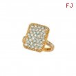 Diamond rectangular shape ring