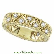 Diamond Ring Band Eternity Yellow Gold
