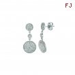 Diamond round drop earrings