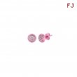 Diamond round earrings