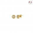 Diamond round earrings