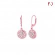 Diamond round earrings