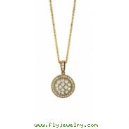 Diamond round necklace