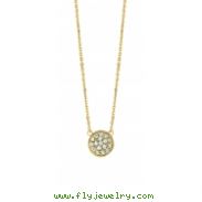 Diamond round necklace
