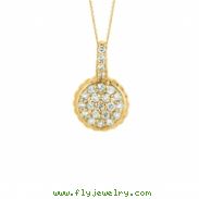 Diamond round necklace