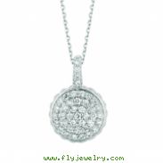 Diamond round necklace
