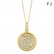 Diamond round necklace