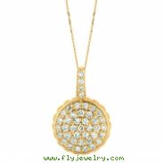 Diamond round necklace