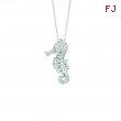 Diamond sea horse necklace