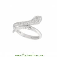 Diamond snake ring