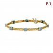 Diamond square & oval bracelet