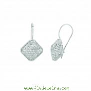 Diamond square earrings