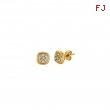 Diamond square earrings