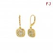 Diamond square earrings
