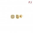 Diamond square earrings