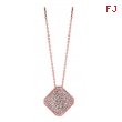 Diamond square necklace