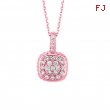 Diamond square necklace