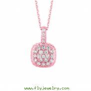 Diamond square necklace