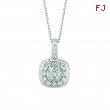Diamond square necklace