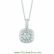 Diamond square necklace