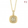Diamond square necklace
