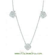 Diamond square necklace