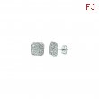 Diamond square shape earrings