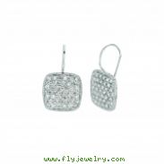 Diamond square shape earrings