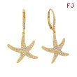 Diamond starfish earrings