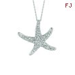 Diamond starfish necklace