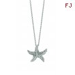 Diamond Starfish Pendant Necklace