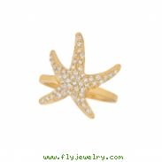 Diamond starfish ring
