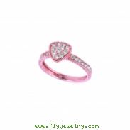 Diamond triangular shape ring