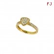 Diamond triangular shape ring