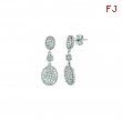 Diamons oval drop earrings