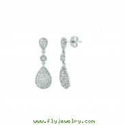 Diamons pear drop earrings