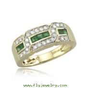 Emerald And Diamond Ring