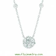 Flower & 8 bezel diamond necklace